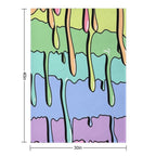 Slime Rainbow Kawaii Aesthetic Drippy Pattern Multi-functional Throw Blanket