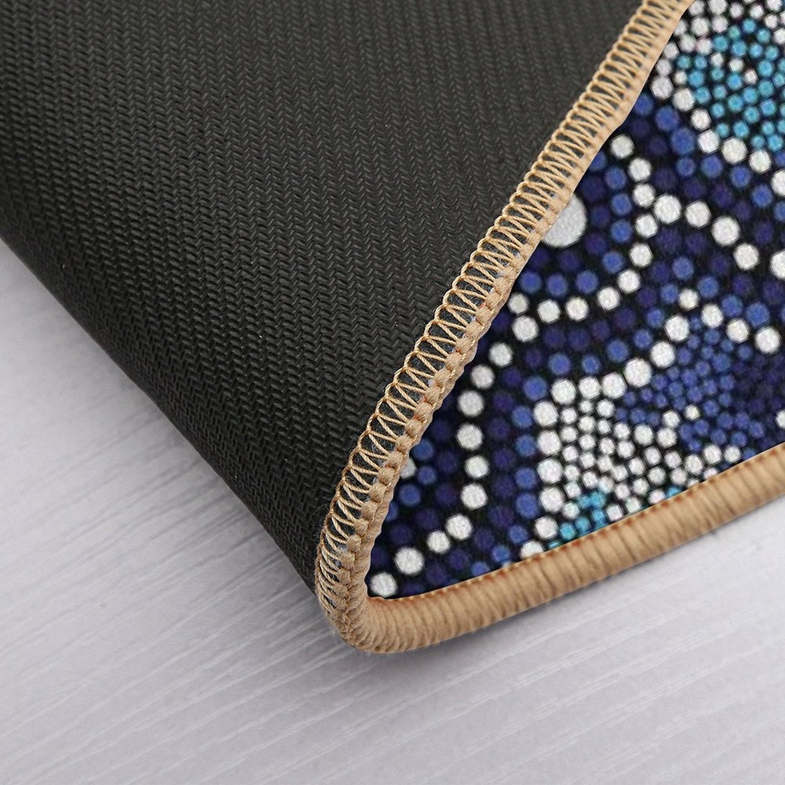 Aboriginal Art Authentic - Wetland Dreaming 2  Dirt-Trapping Bath Mat