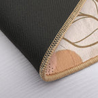 Organic Boho Leaf Aesthetic Design  Absorbent Bath Mat