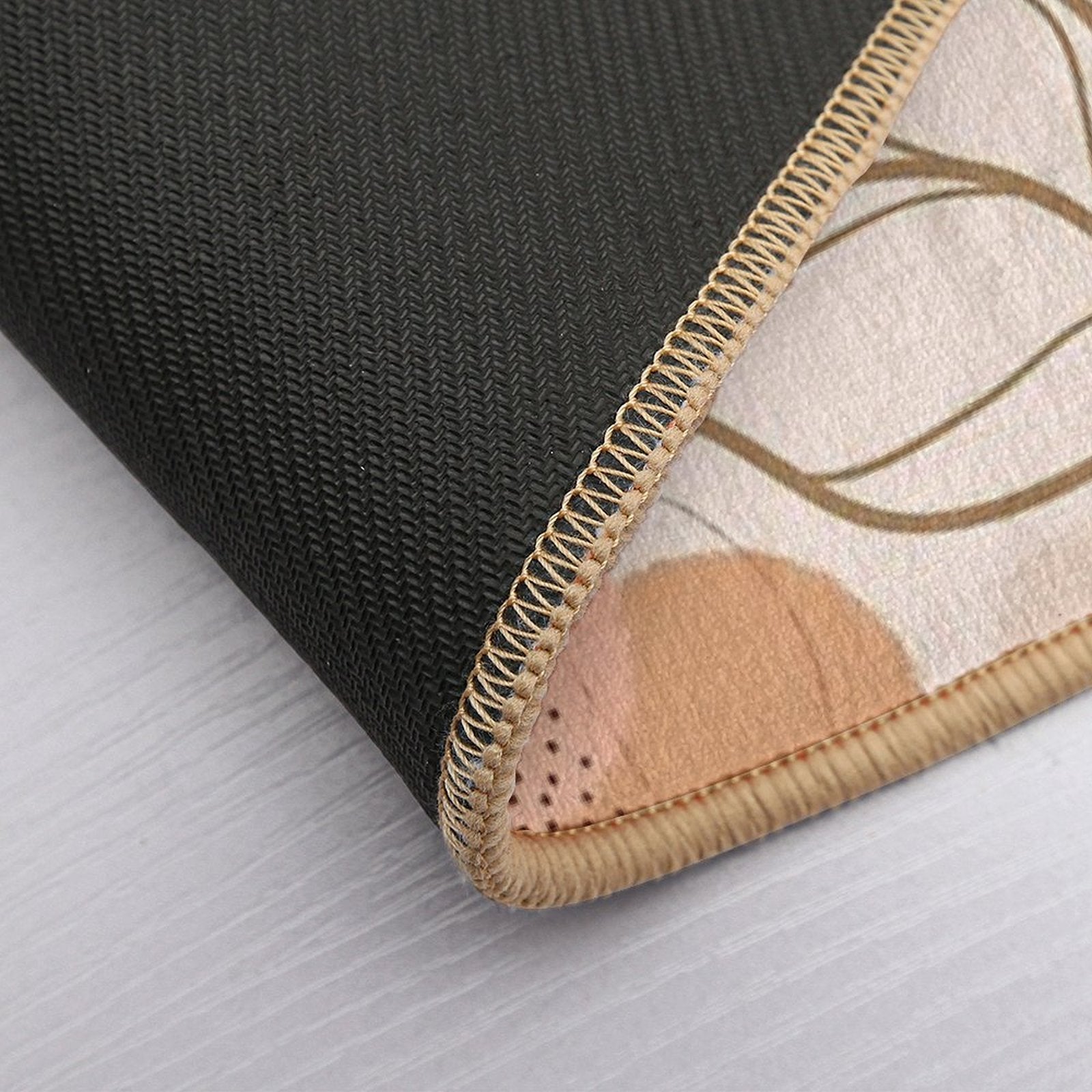 Organic Boho Leaf Aesthetic Design  Absorbent Bath Mat