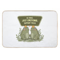 No Kings, Just Emotional Support Frogs – Funny Cute Frog Design  Absorbent Bath Mat