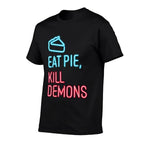Eat Pie Kill Demons - Supernatural  Cotton T-Shirt