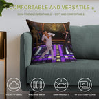 Epic Disco Battle Soft Fade-Resistant Throw Pillow
