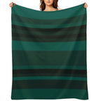 Glorious Green Stripes Lightweight Throw Blanket