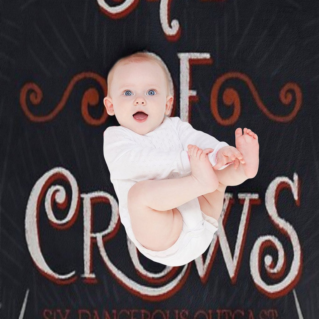 Six of Crows Book Cover Sustainable Throw Blanket