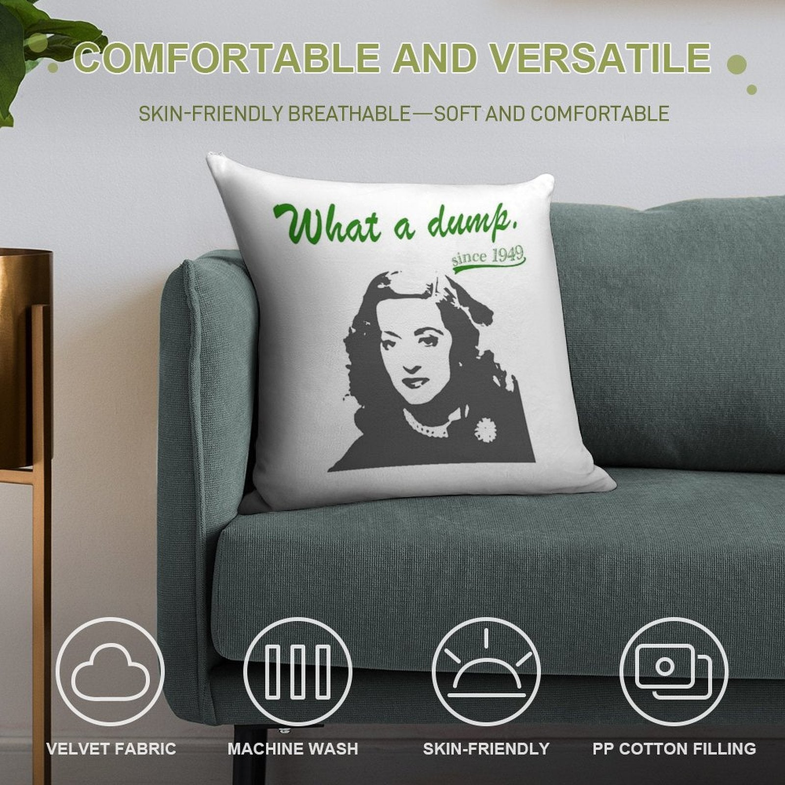 What A Dump! Soft Easy Maintenance Throw Pillow