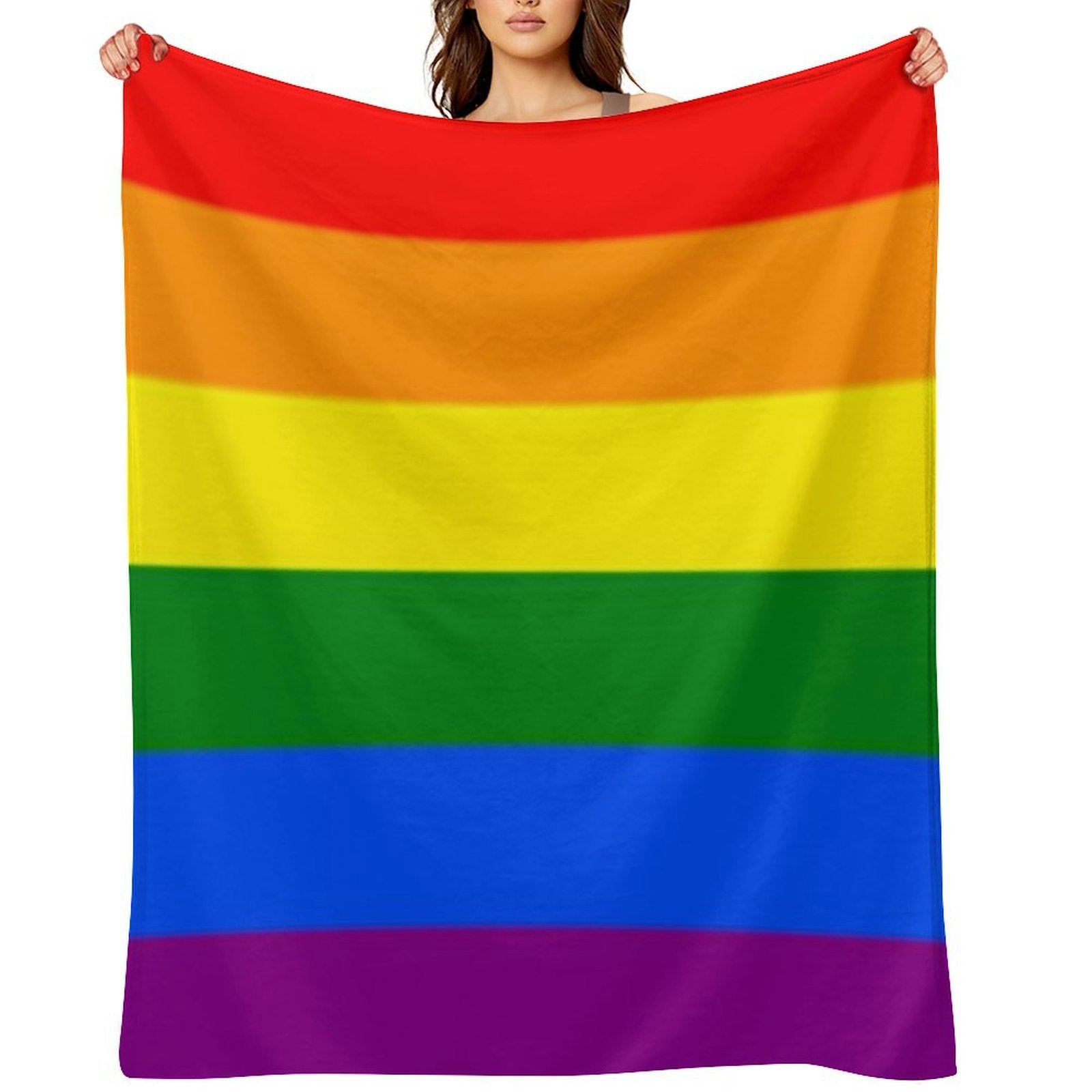 LGBT Flag (Rainbow Flag) Shrink-resistant Throw Blanket