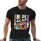 In My Escape Rooms Era, Cute Groovy Escape Rooms Players  Graphic-printed T-Shirt