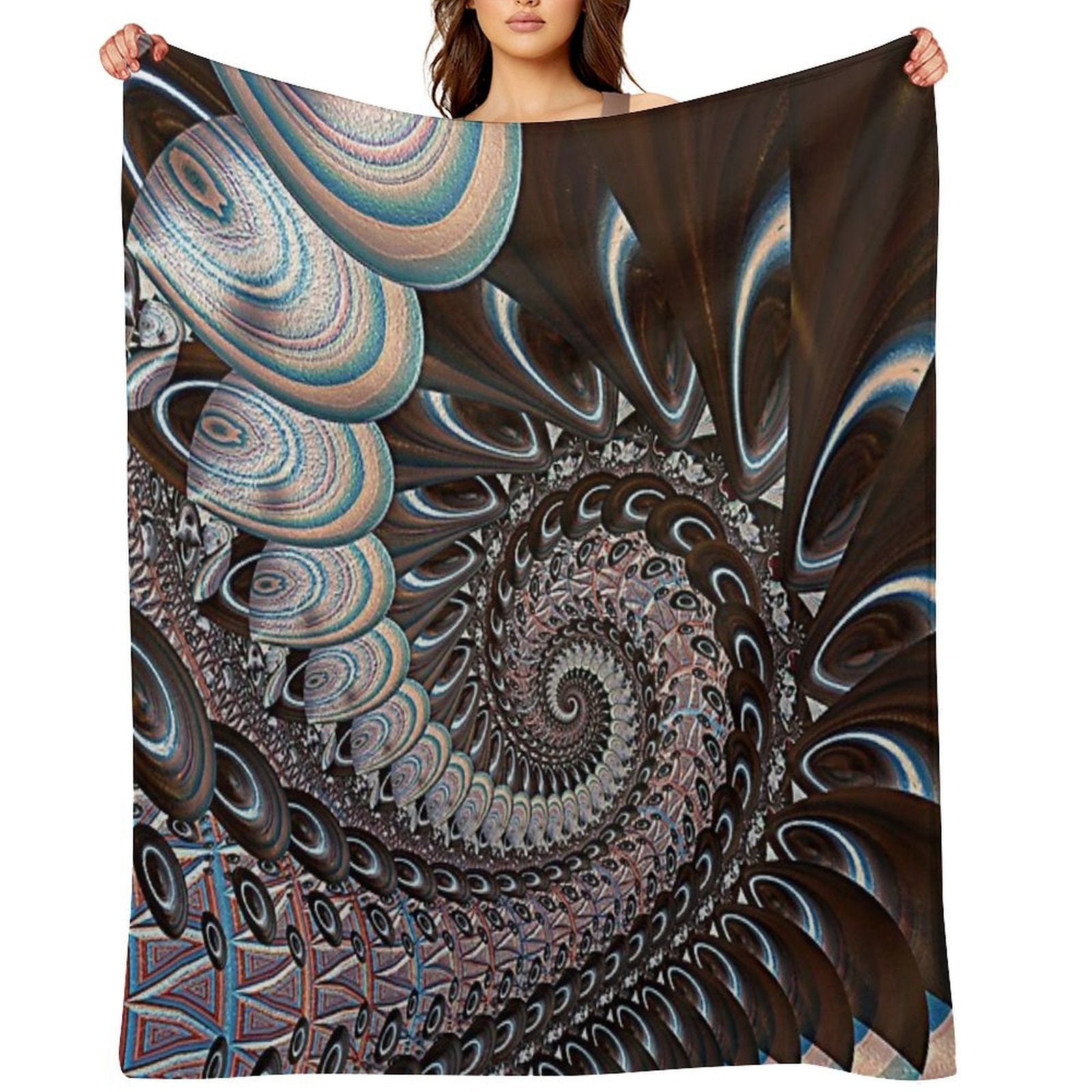 Illumined Shungite... Wrinkle-free Throw Blanket