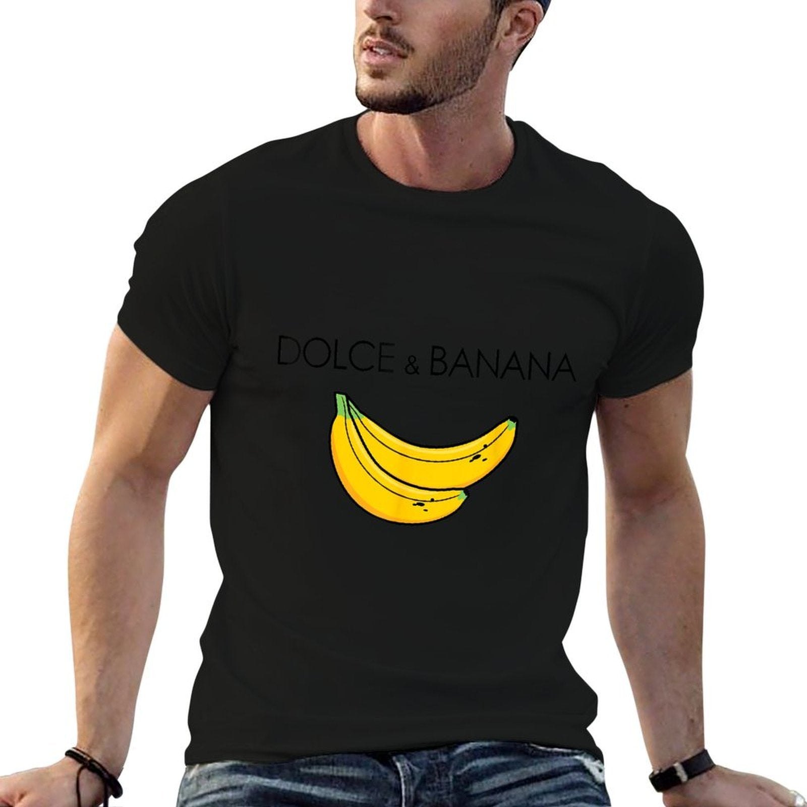 Dolce And Banana Funny Banana Funny Fruit Fruit Design  Heathered Texture T-Shirt