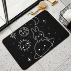 Hop Into The Cosmos (White)  Slip-Resistant Bath Mat