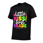 Little Miss 1st Grade Kids Girls Pencil Back To School Funny  Durable T-Shirt