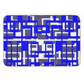 Geometric Shapes Pattern Blue White Cut Out  Absorbent Bath Mat