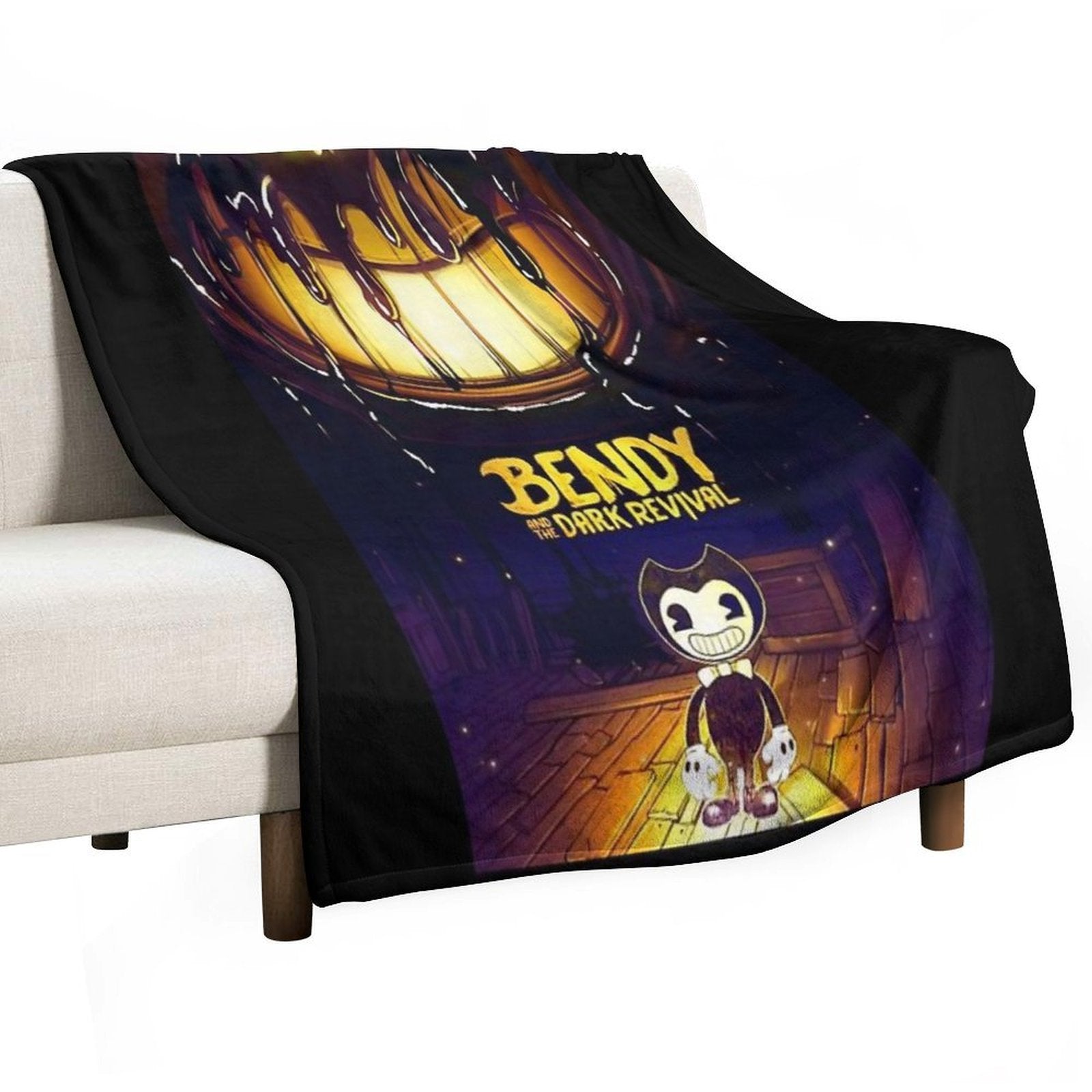 Bendy And The Dark Revival Shrink-resistant Throw Blanket