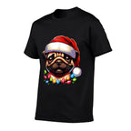 Dog Owner Xmas Men Women Favorite Pug Christmas  Oversized Silhouette T-Shirt