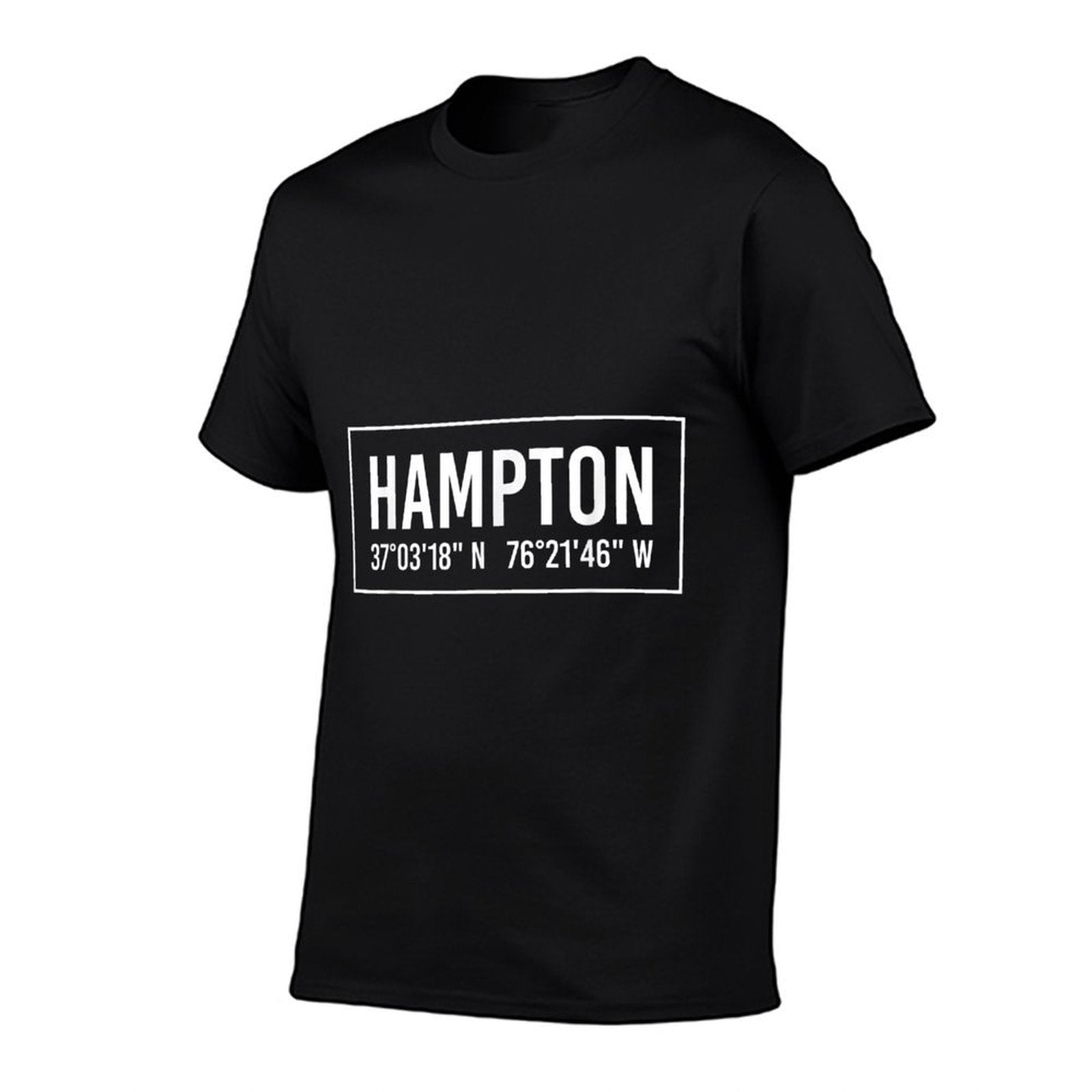 HAMPTON VA VIRGINIA Funny City Coordinates Home Roots Gift  Heathered Texture T-Shirt