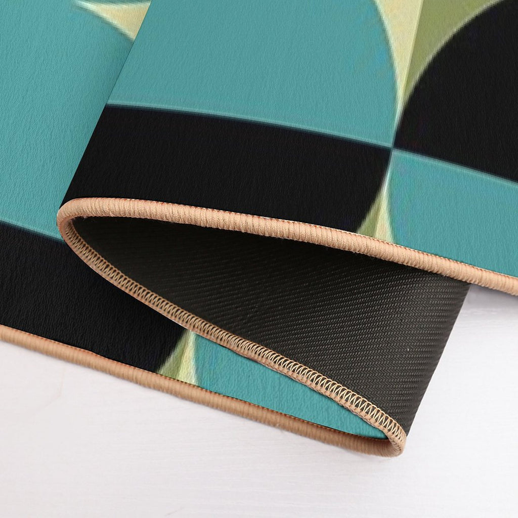 Mid Century Modern Geometric Abstract Pattern 737  Rapid-Drying Bath Mat