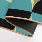 Mid Century Modern Geometric Abstract Pattern 737  Rapid-Drying Bath Mat