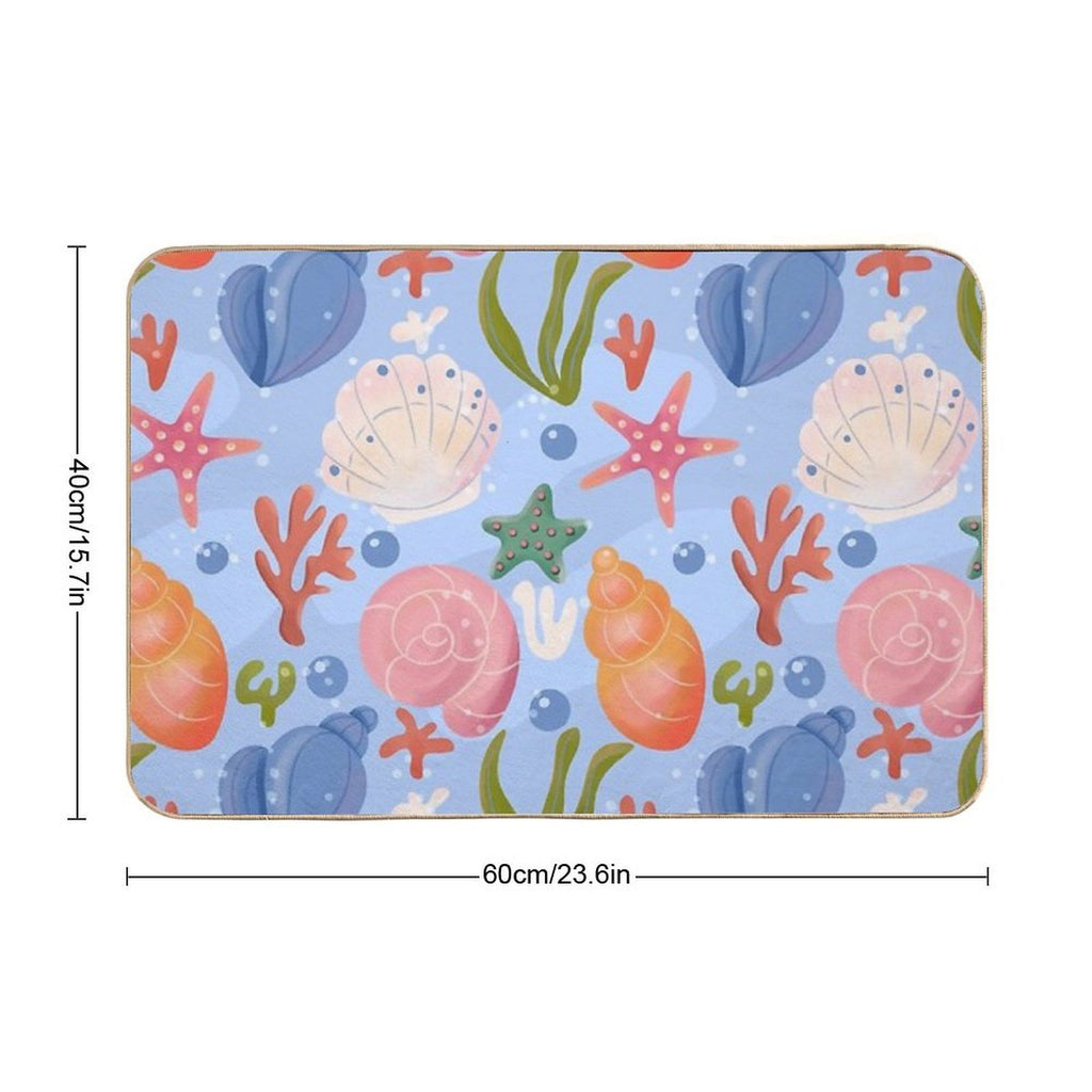 Sea Pattern 002  Odorless Bath Mat