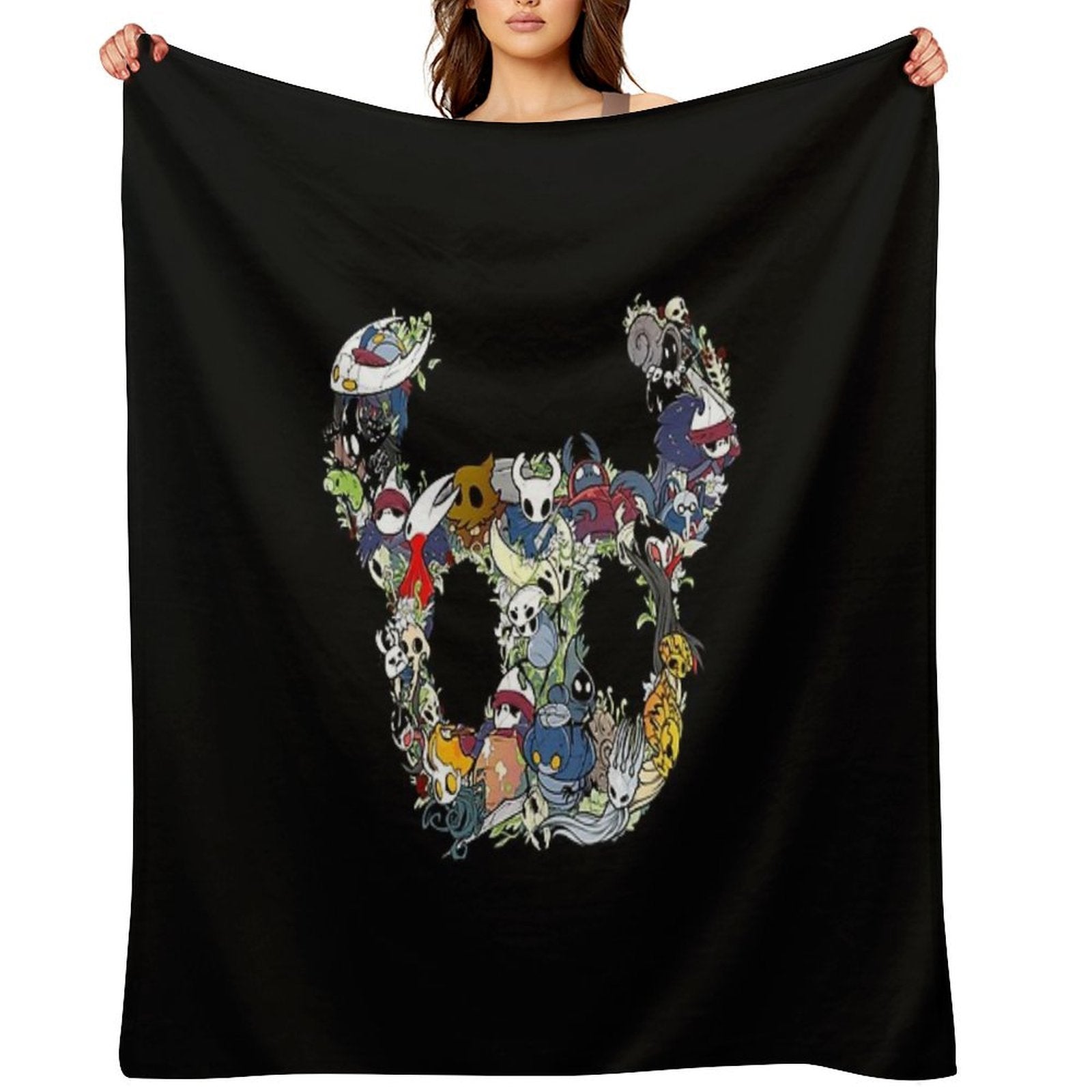 Hollow Crew (Mask) Shrink-resistant Throw Blanket