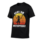 Retro Now I Am Unstoppable Funny T-Rex Gifts Vintage  Stretchy T-Shirt