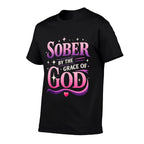 God Faith Based Sober Sobriety Alcohol Recovery Gifts Women  Classic T-Shirt