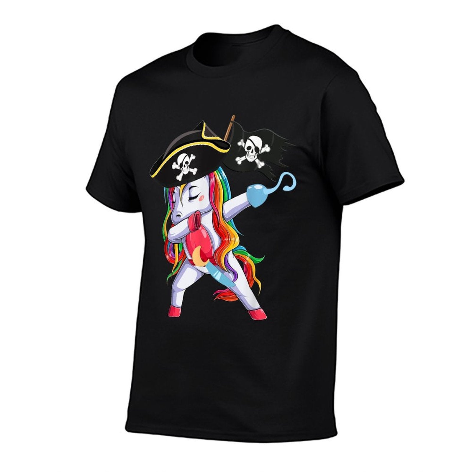 Halloween Dabbing Cute Pirate Unicorn Apparel Kids Girls  Cotton T-Shirt