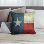 Texas Flag Soft Fade-Resistant Throw Pillow