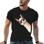 Llama Alpaca Lama Sunglasses  Easy-care T-Shirt