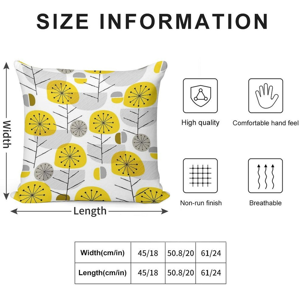 Yellow Nature Soft Gift Ready Throw Pillow