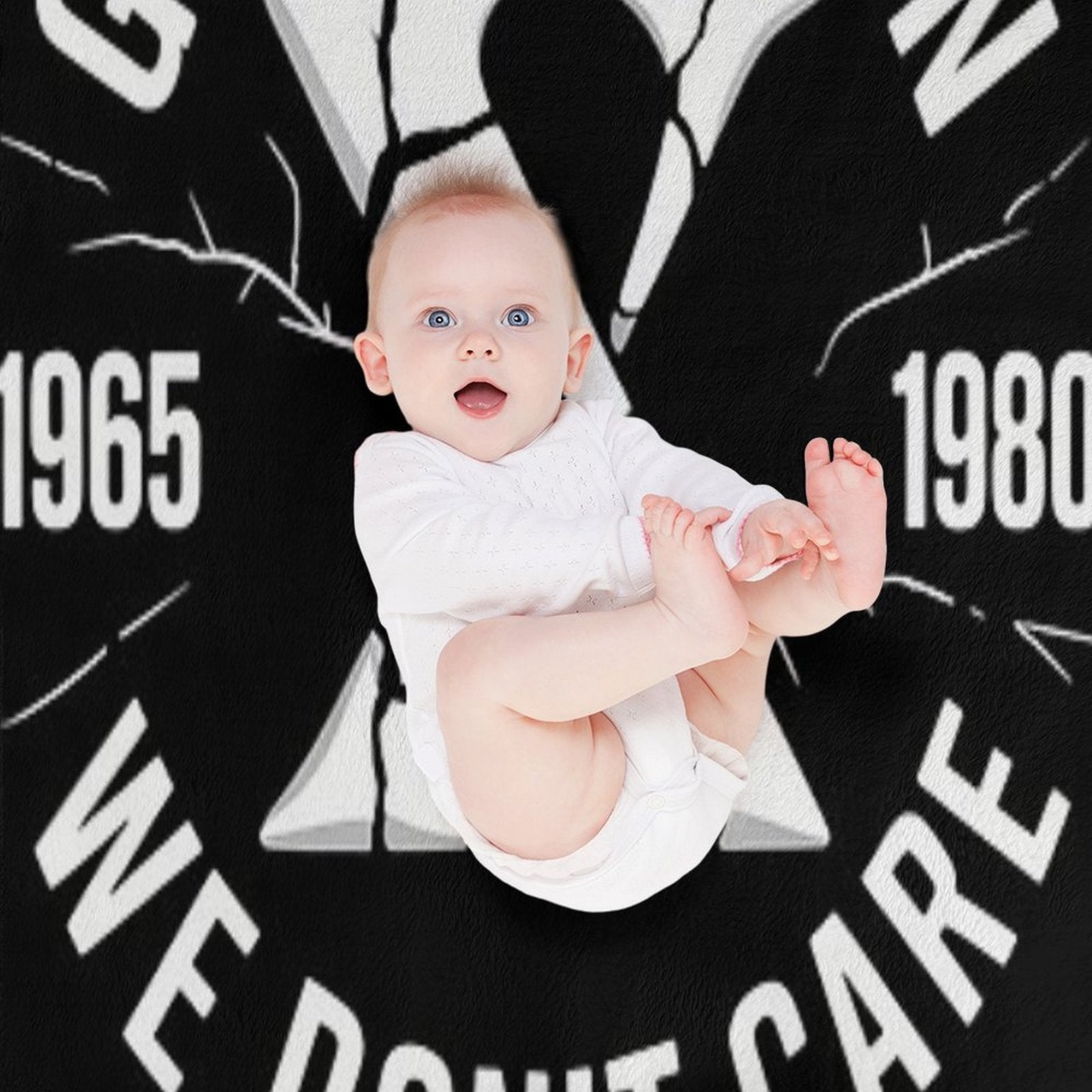 Generation X We Don't Care  Funny Gen-X Men Women Sustainable Throw Blanket