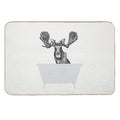 Vintage Moose in Bathtub  Pet-Safe Bath Mat
