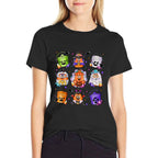 Vintage Funny Halloween Pumpkin Spooky Nuggets Chicken Cute  Heathered Texture T-Shirt