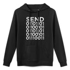 Binary Code Send Memes Pun Hidden Message Programming Coder Adjustable Hood Hoodie