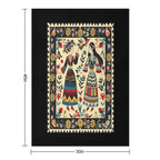 Bulgarian Folk Art Gift-ready Throw Blanket