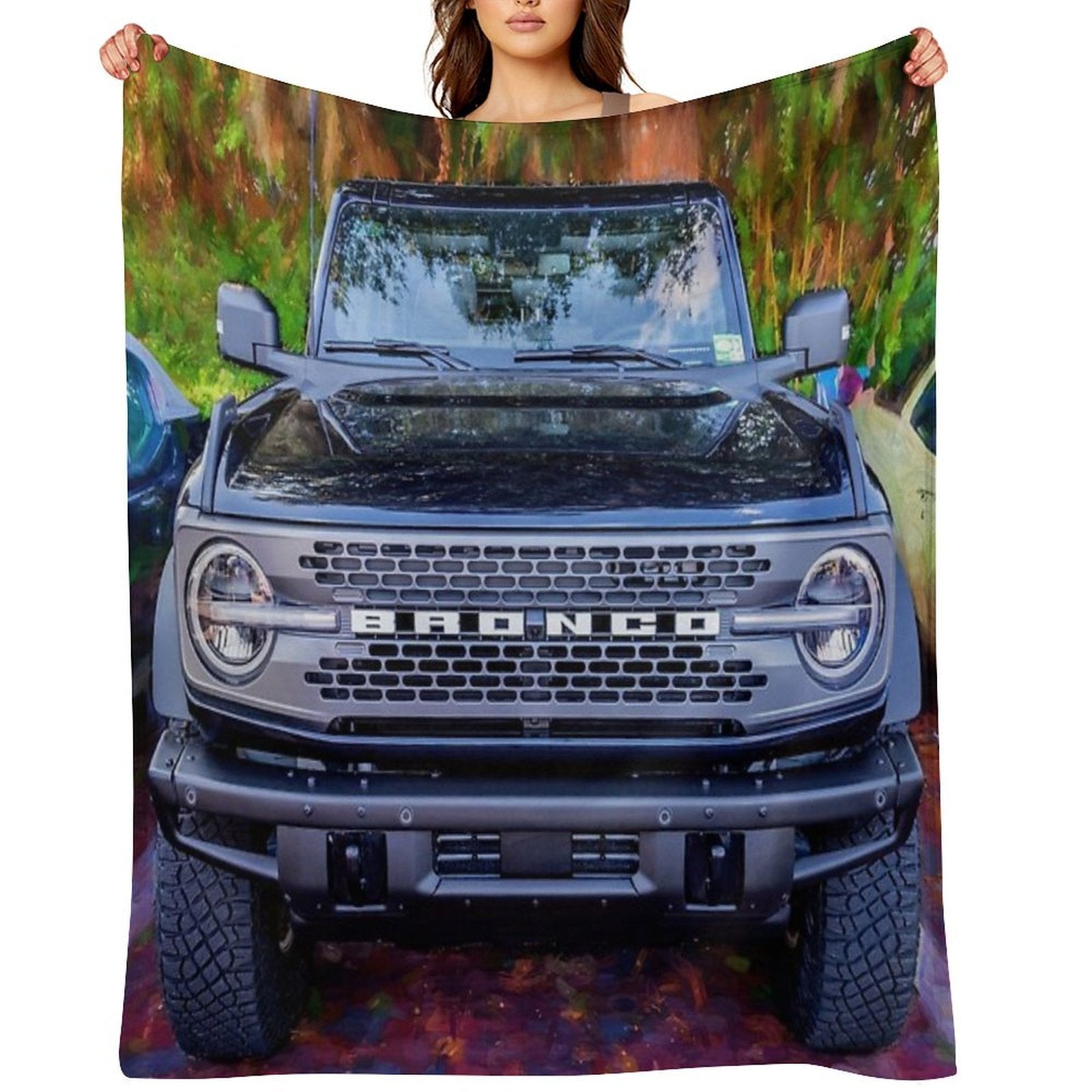 2022 Black Ford Bronco Shrink-resistant Throw Blanket