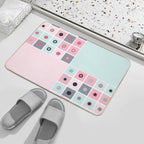 Spotted Geometric Pattern  Long-Lasting Bath Mat
