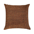 Golden Brown Jute Burlap Sack Soft Shrink-Resistant Throw Pillow