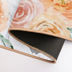 Beautiful Pastel Flowers Pattern on Marble  Versatile Bath Mat