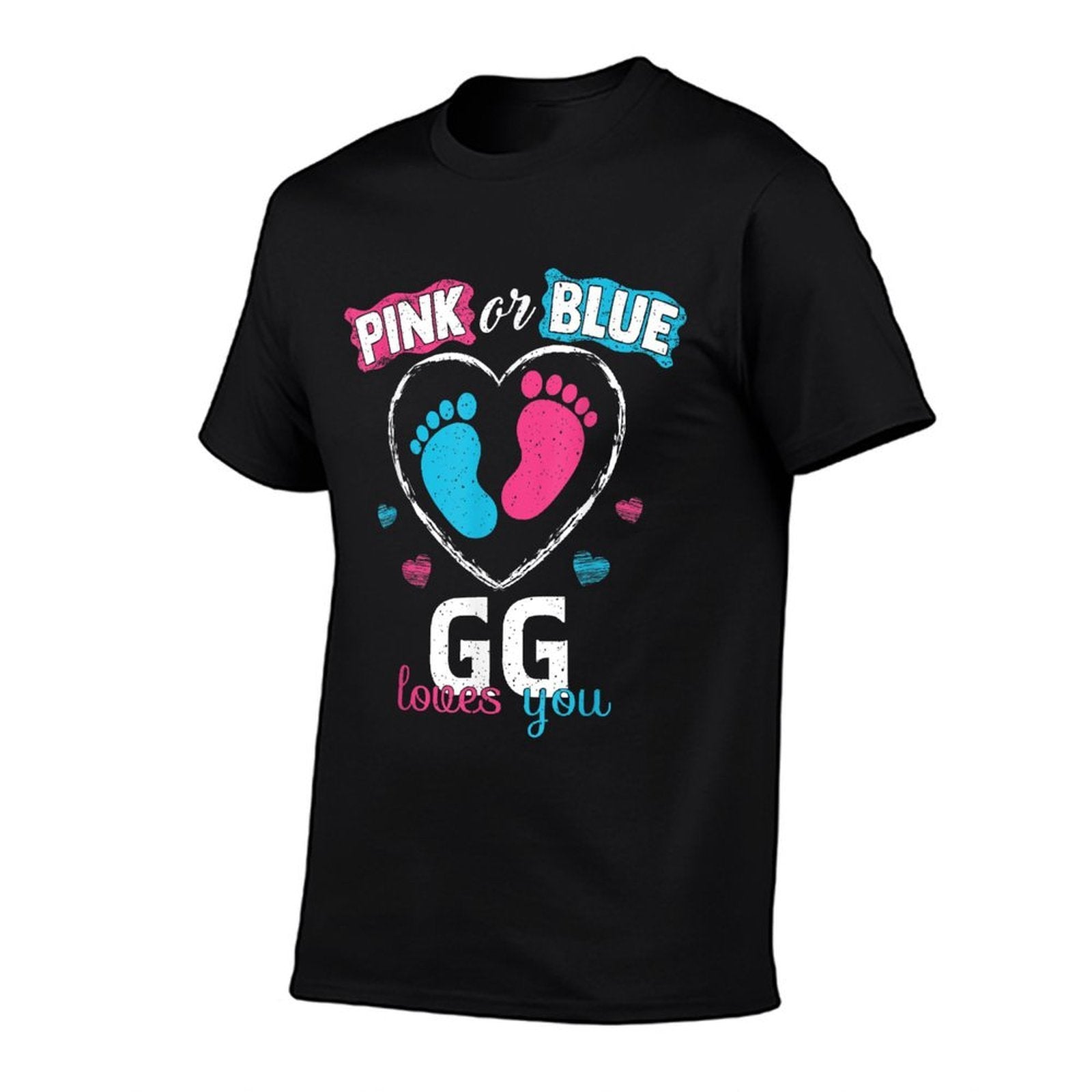 Pink Or Blue GG Loves You Baby Gender Reveal GG  Summer-ready Fabric T-Shirt