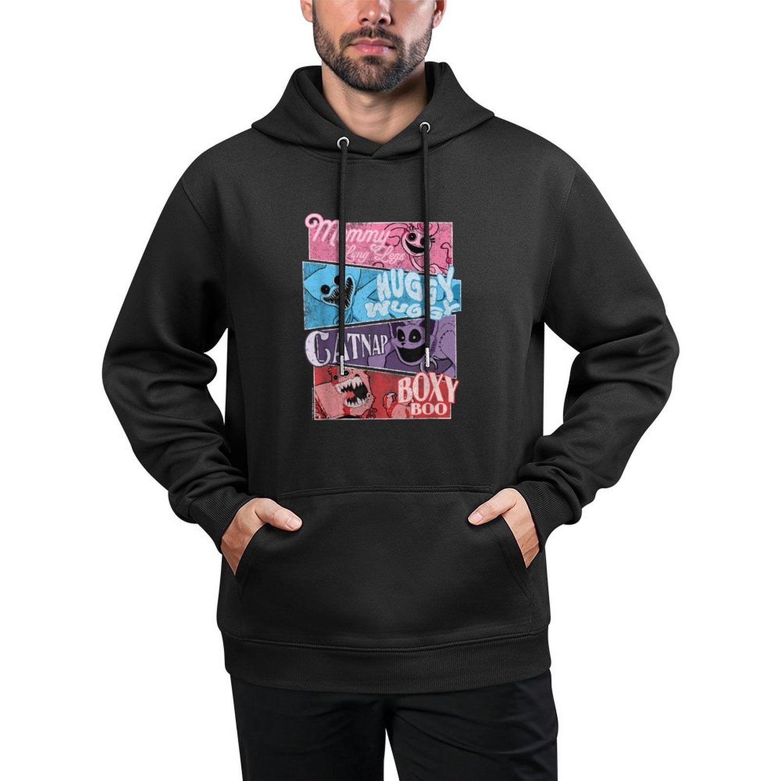 Poppy Playtime Best Friends Forever Distressed Group Shot Moisture-Wicking Hoodie