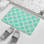 Scallop Green Durable Bath Mat