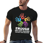 Enough End Gun Violence Protect Orange Mom Dad Parents  Summer-ready Fabric T-Shirt