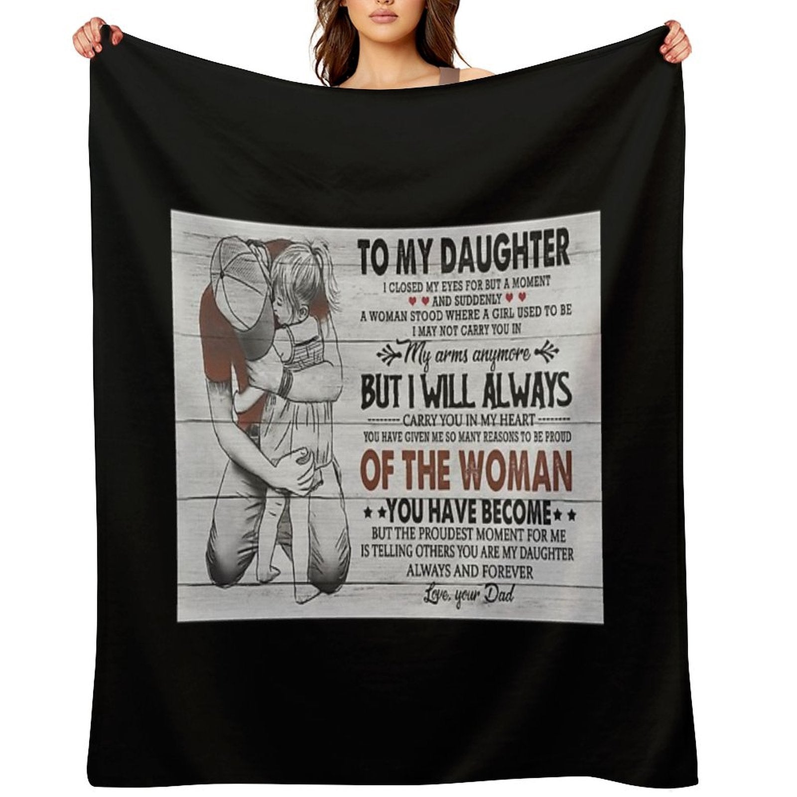 To My Daughter I Closed My Eyes For But A Moment And Suddenly Shrink-resistant Throw Blanket