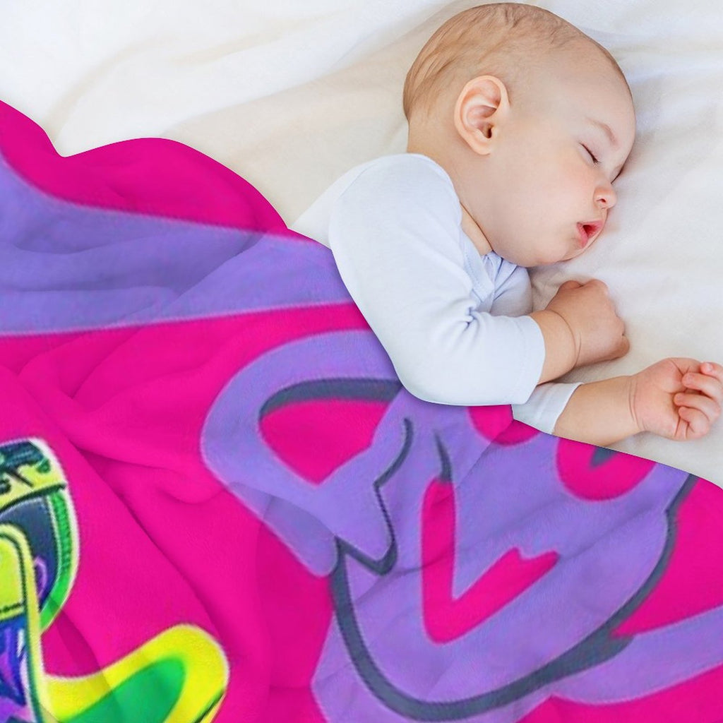 Nike Air Force One Lemon Candy Comfort Throw Blanket