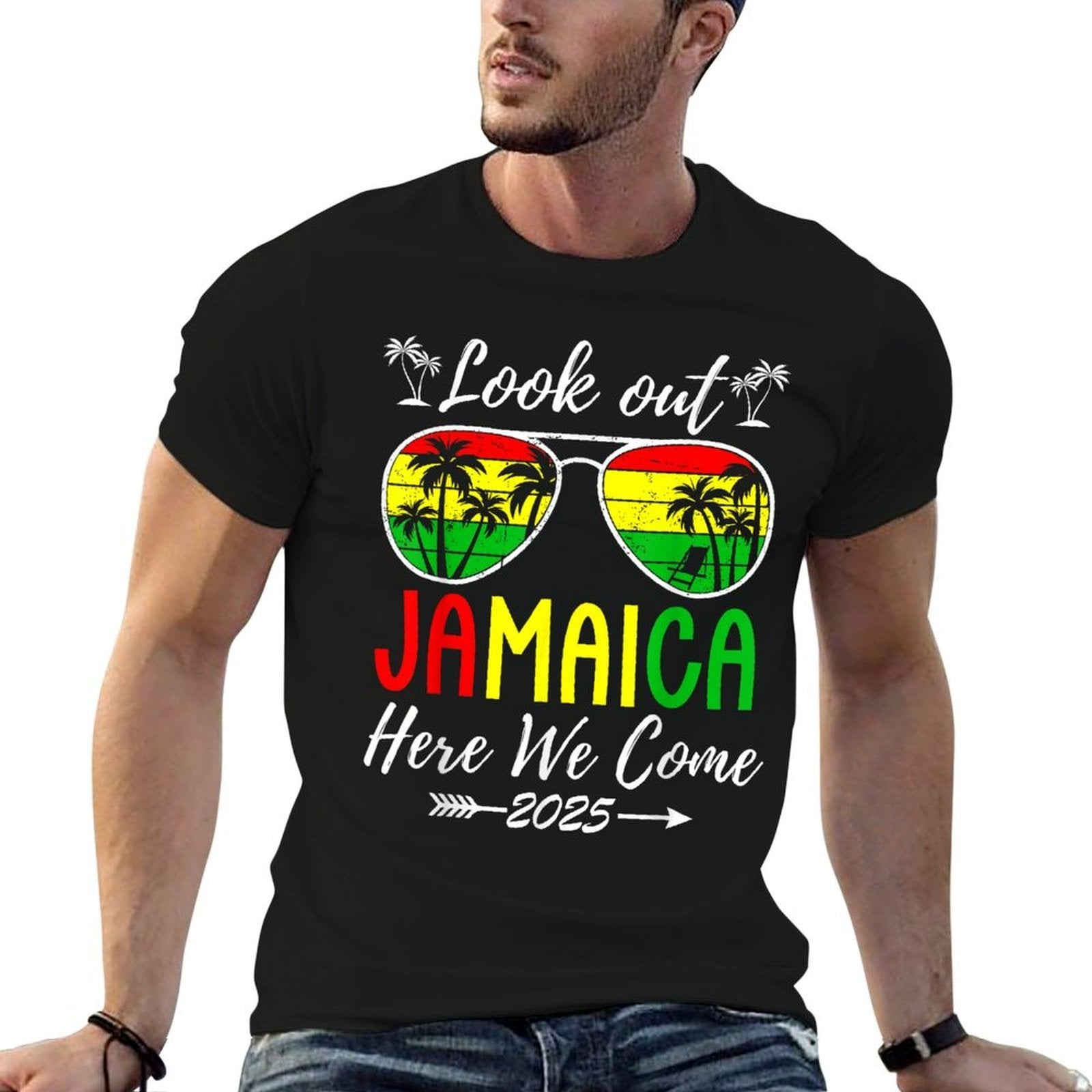 Look Out Jamaica 2025 Here We Come Family Vacation Beach  Moisture-wicking T-Shirt