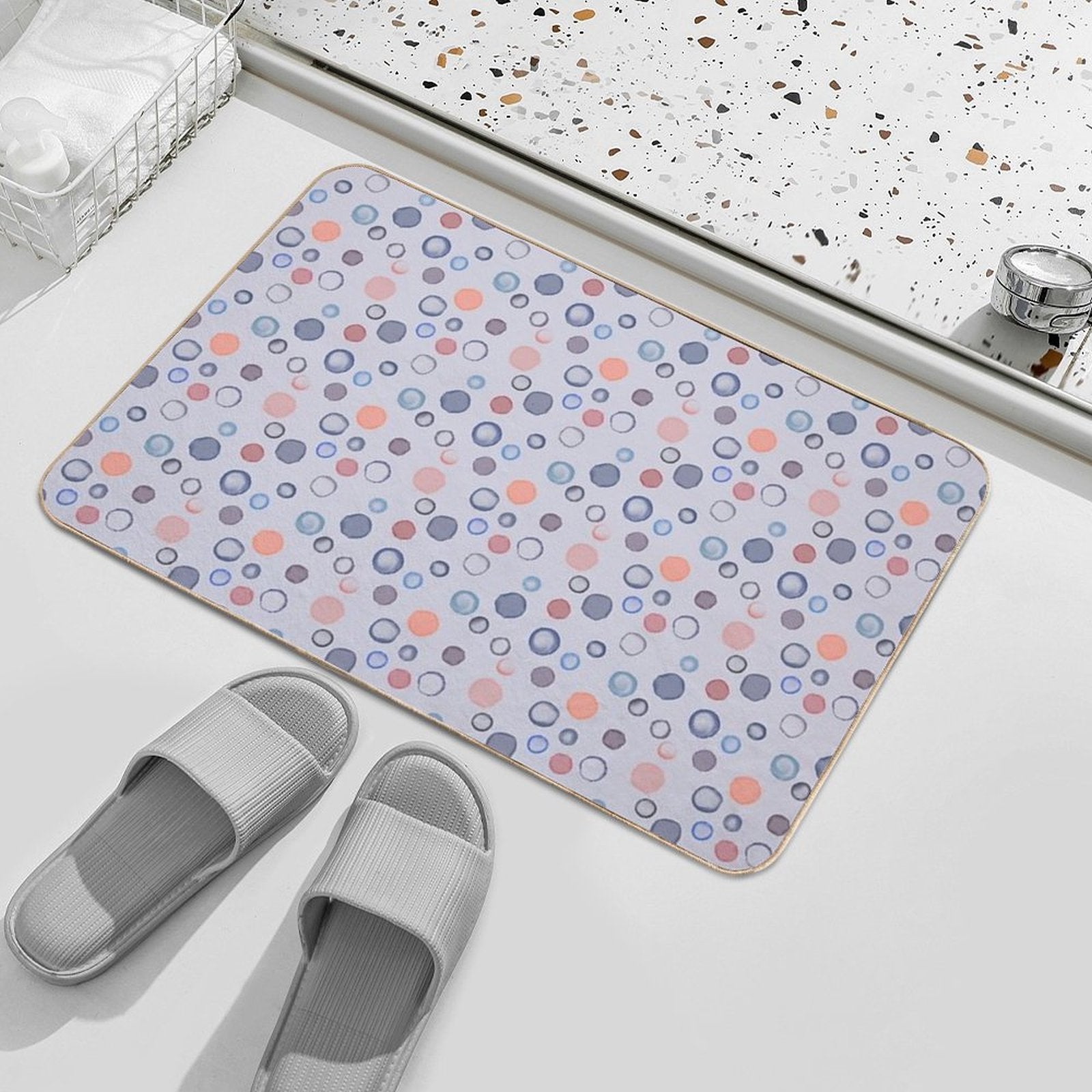 Circ De Bubble - Sorbet Yumminess  Slip-Resistant Bath Mat
