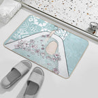 Relaxing Bath in Blue Tones  Repositionable Bath Mat