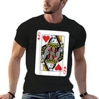 Queen of The Hearts Playing Card Poker  Lightweight T-Shirt