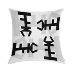 African Symbol Designer Throw Pillow Soft Reinforced Edging Throw Pillow